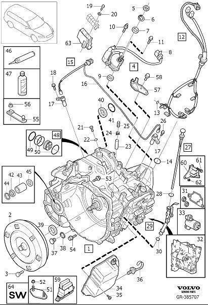 Diagram Automatic transmission for your 2008 Volvo V70   