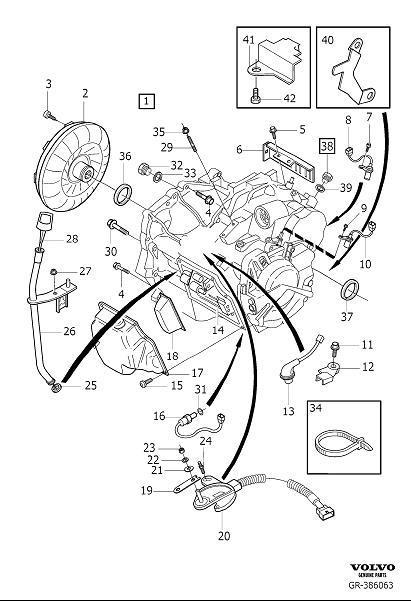 Diagram Transmission, automatic, gearbox, automatic for your Volvo S40  