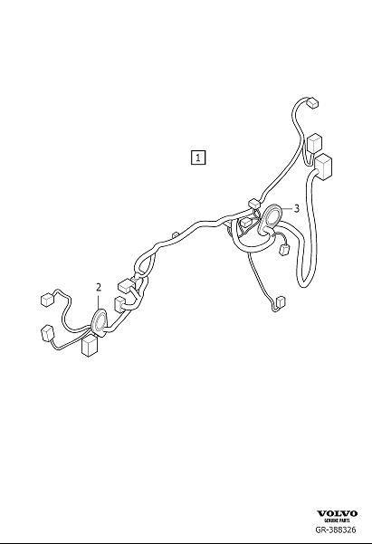 Diagram Cable harness driver's door, cable harness passenger door for your 2009 Volvo XC70   