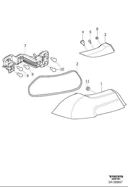 Diagram Lighting rear for your 2010 Volvo C70  2.5l 5 cylinder Turbo 