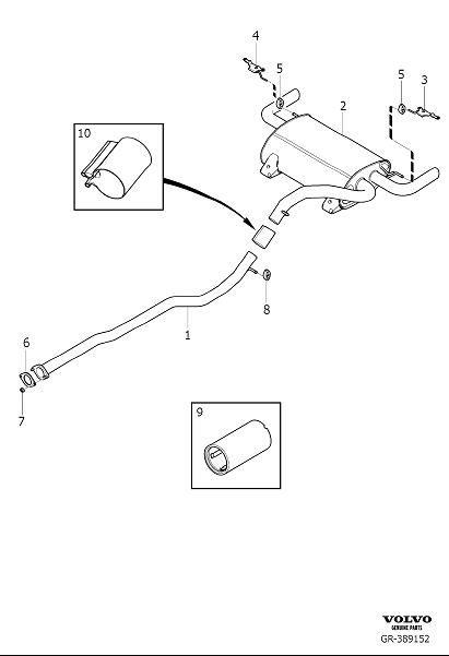 Diagram Exhaust system for your 2019 Volvo XC60   