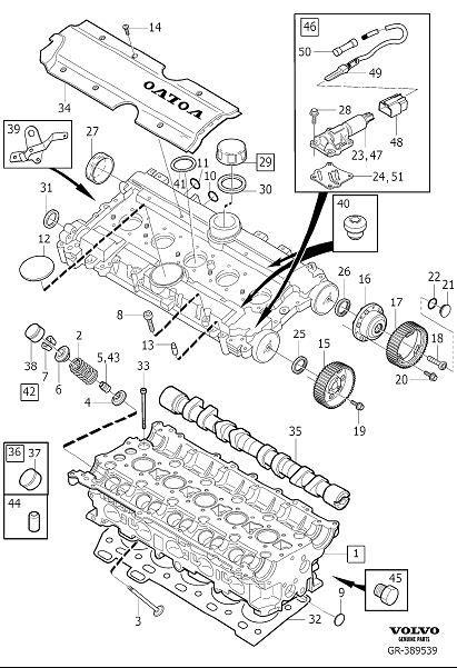 Diagram Cylinder head for your Volvo V70  