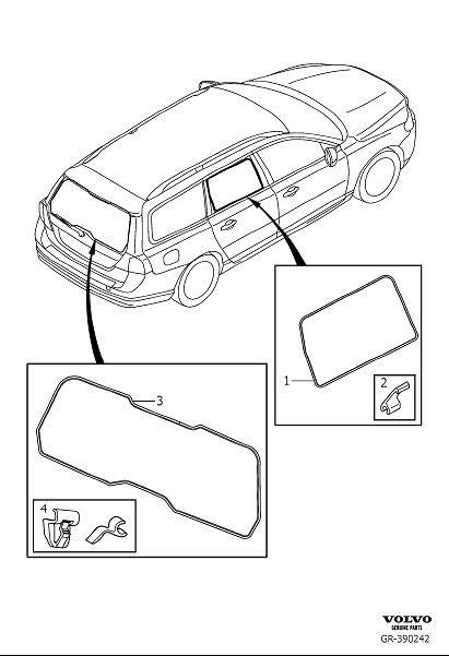 Diagram Sun curtain for your Volvo