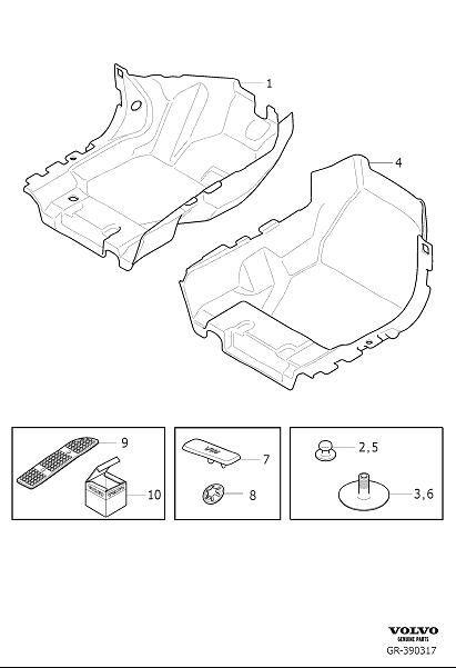 Diagram Floor upholstery front for your 2015 Volvo XC60   