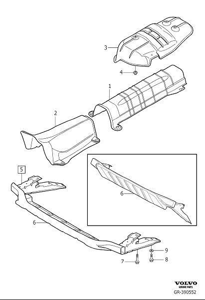 Diagram Heat shields for your 2005 Volvo XC90   