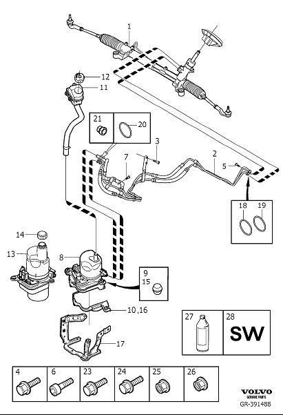 Diagram Servo equipment for your Volvo S40  