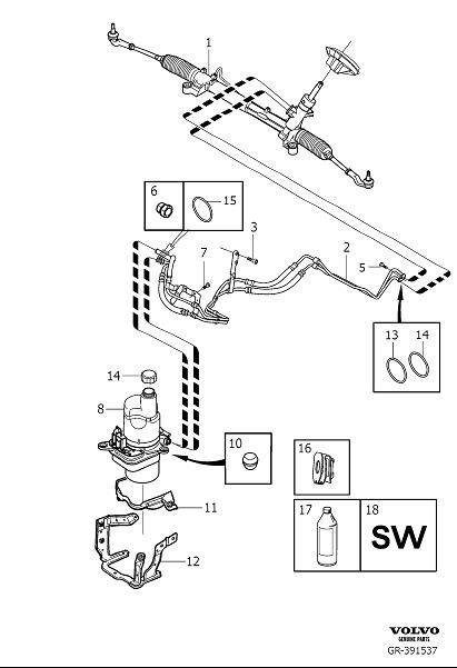 Diagram Servo equipment for your 2009 Volvo C30   