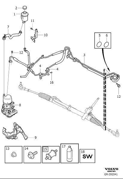 Diagram Servo equipment for your 2014 Volvo S80  2.0l 4 cylinder Turbo 
