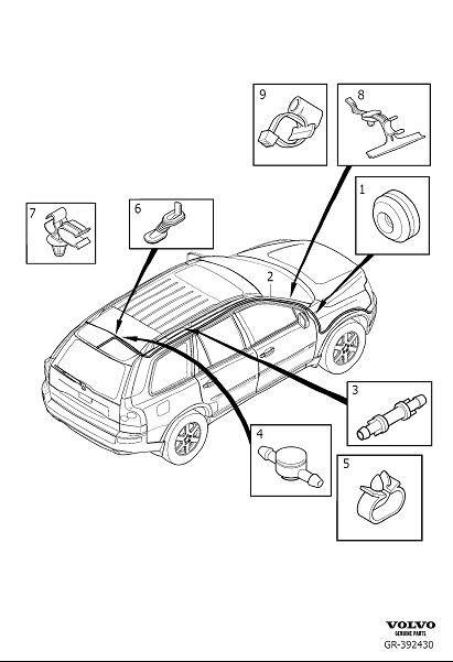 Diagram Washer equipment, rear for your 2021 Volvo XC90   
