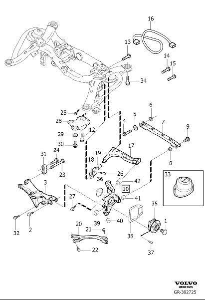 Diagram Rear suspension for your 1998 Volvo V70   