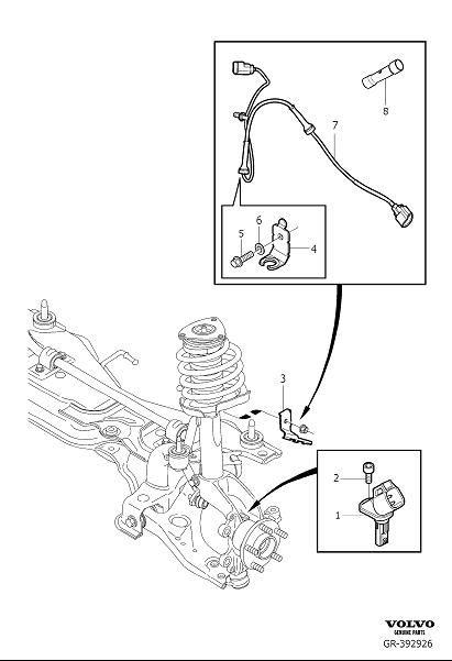 Diagram Abs sensor front for your 2011 Volvo S40   