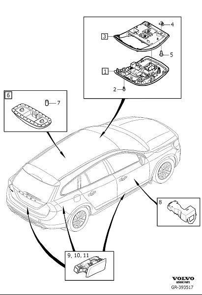 Diagram Lighting inner for your Volvo