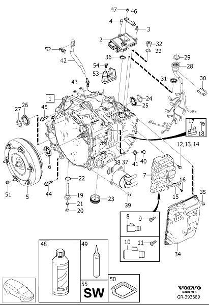 Diagram Automatic transmission for your 2014 Volvo S60  2.0l 4 cylinder Turbo 