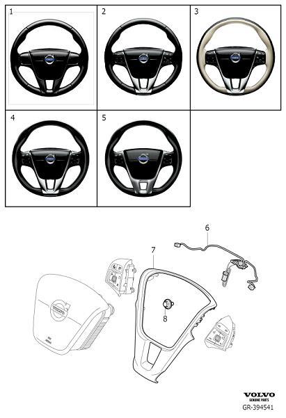 Diagram Steering wheel for your Volvo S60 Cross Country  