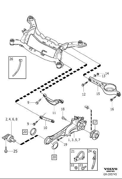 Diagram Rear suspension for your 1998 Volvo V70   