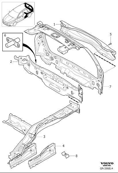 Diagram Rear section for your 2006 Volvo V70   