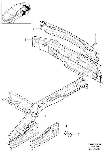 Diagram Rear section for your 2000 Volvo V70   