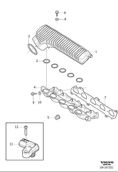 Diagram Inlet manifold for your 2016 Volvo XC70   