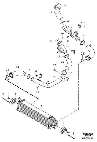 Diagram Intercooler for your Volvo XC60  