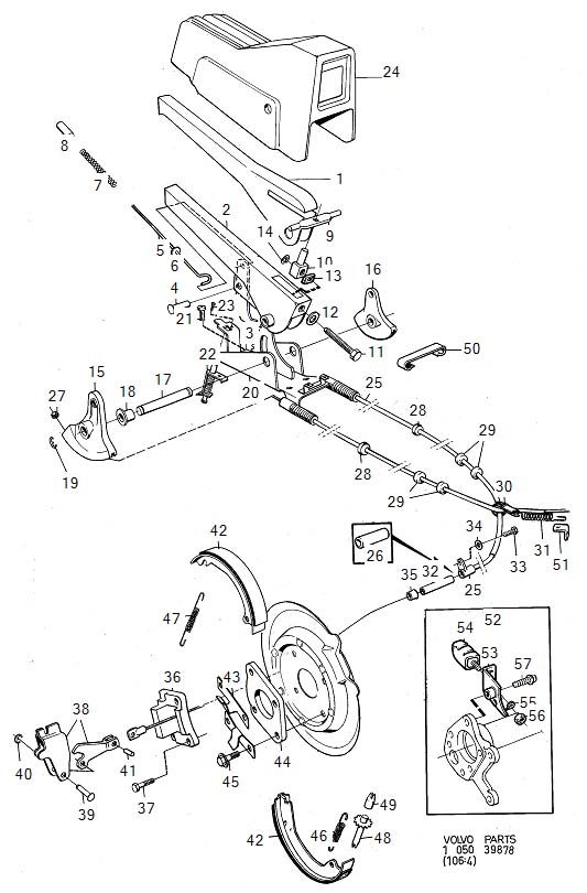 Full size assembly image of Parking brake (1/6)