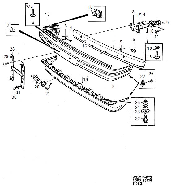 Full size assembly image of Front bumper, spoiler (1/6)