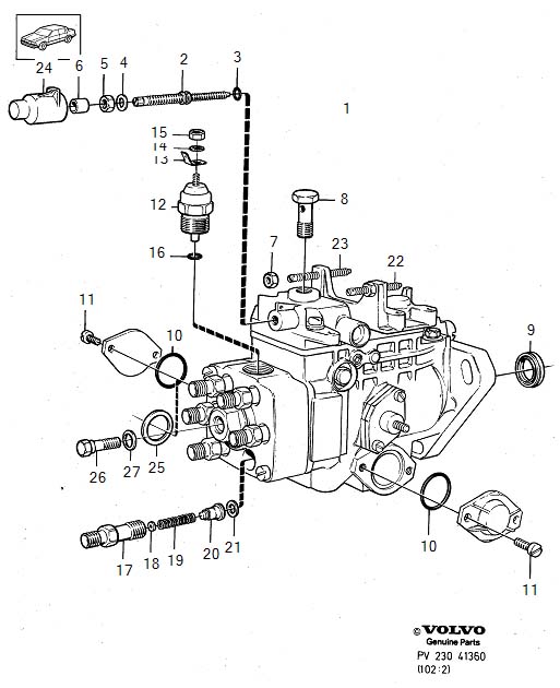 Diagram Injection pump for your Volvo S60 Cross Country  