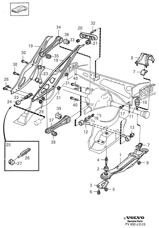 Full size assembly image of Rear suspension (1/6)