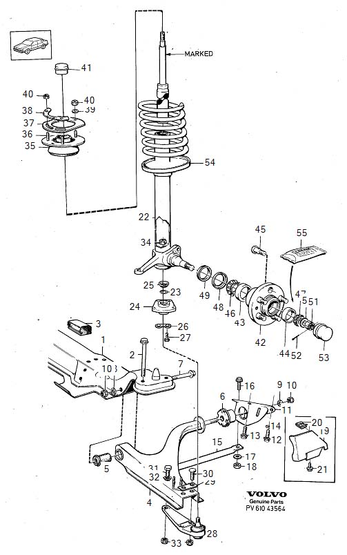 Diagram Front axle for your 2018 Volvo S60   