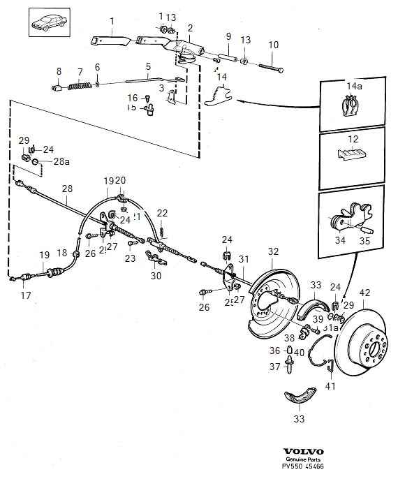 Full size assembly image of Parking brake (1/6)