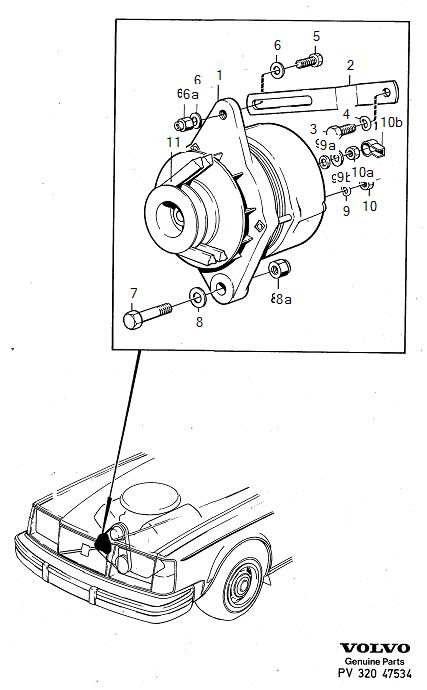 Diagram Alternator, generator (ac) for your 1995 Volvo