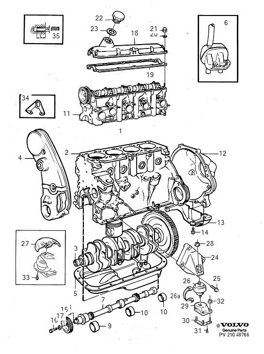 Diagram Engine with fittings for your 2021 Volvo XC60   