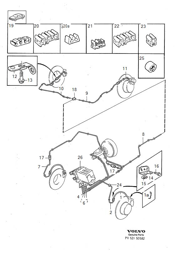 Full size assembly image of Brake pipes, brake lines (1/6)