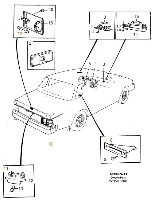 Diagram Interior light for your Volvo XC70  