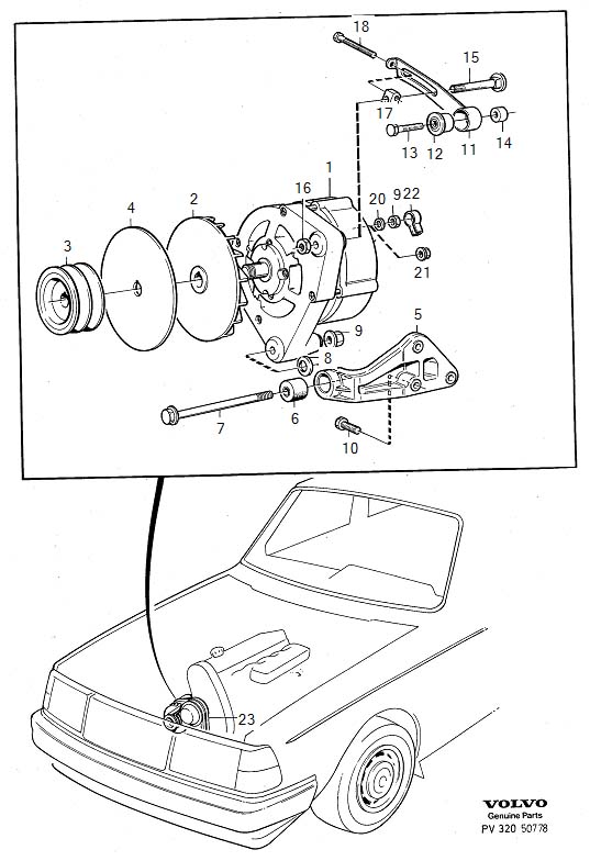 Diagram Alternator, generator (ac) for your Volvo