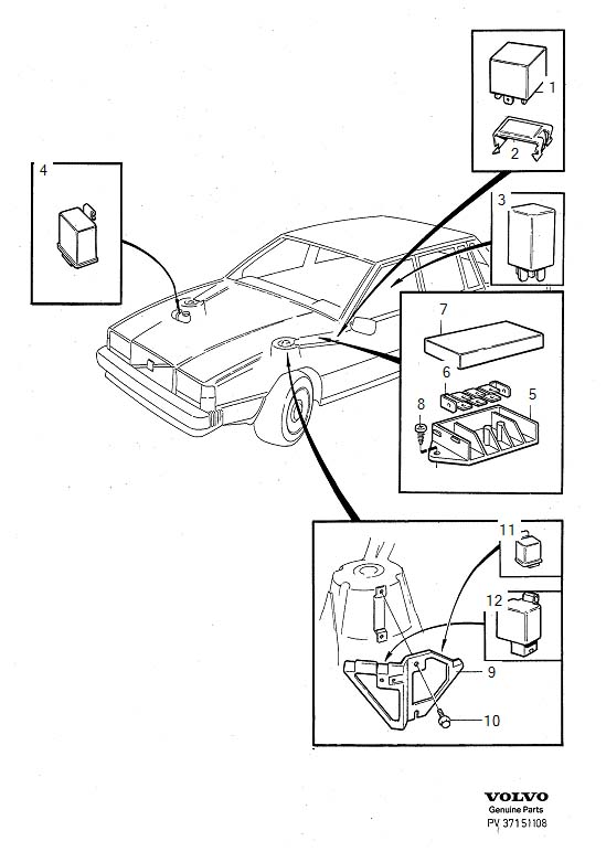 Diagram Other relays for your 2022 Volvo XC90   