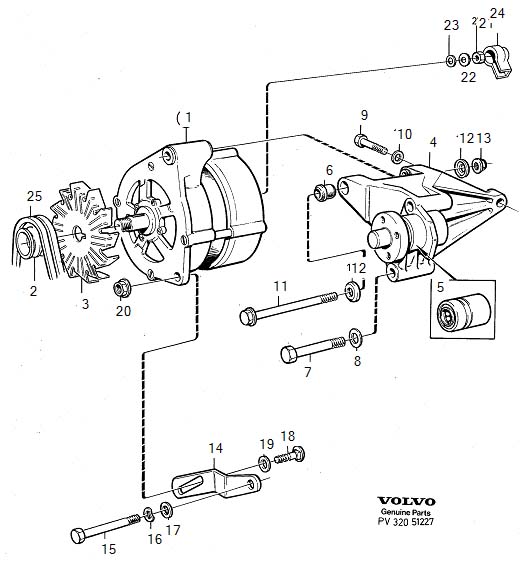 Diagram Generator (ac), alternator for your 2013 Volvo