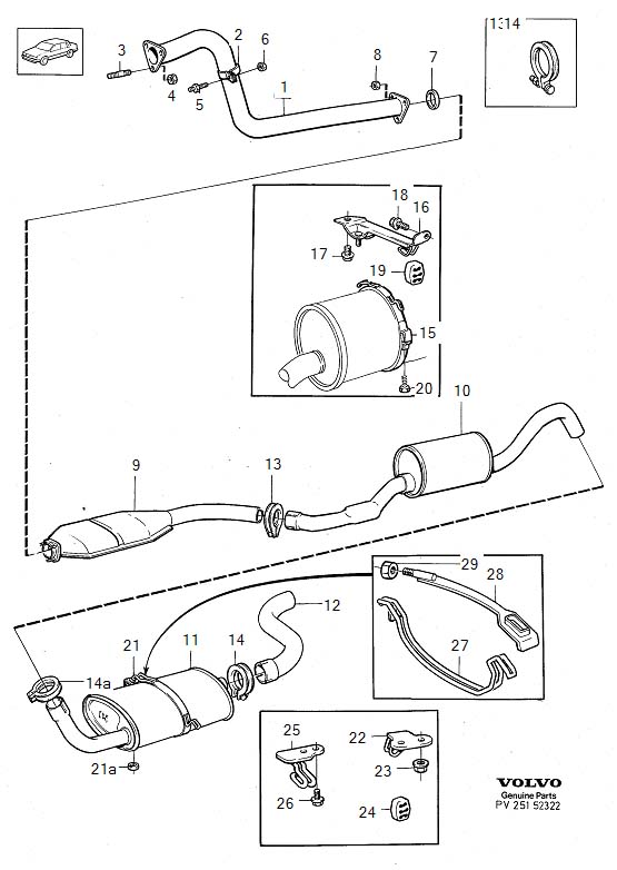 Full size assembly image of Exhaust system (1/6)