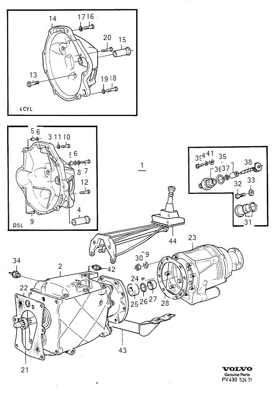 Diagram Gearbox, manual, manual transmission for your 2001 Volvo V70   