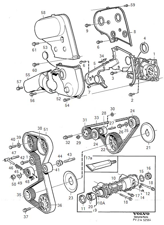 Diagram Belt transmission, belt drive for your 2011 Volvo XC60   