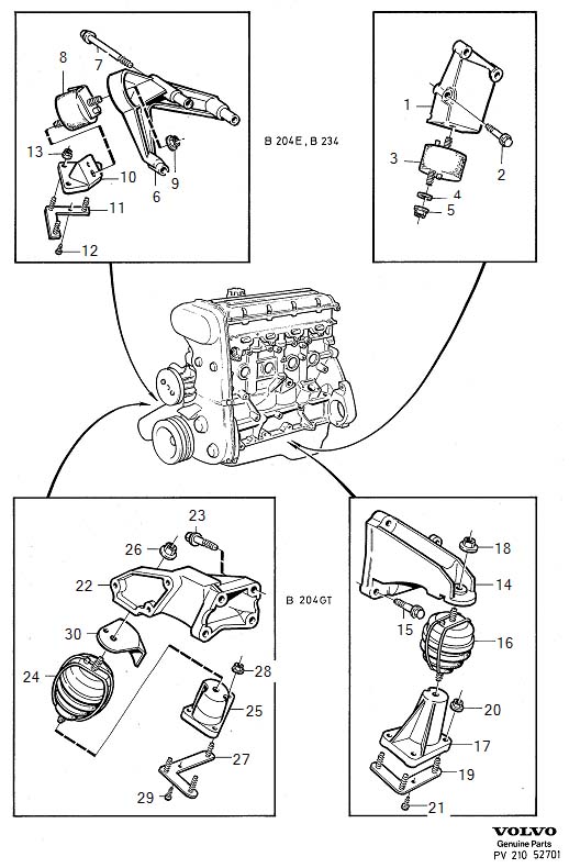 Diagram Engine mounting for your 2011 Volvo XC60   