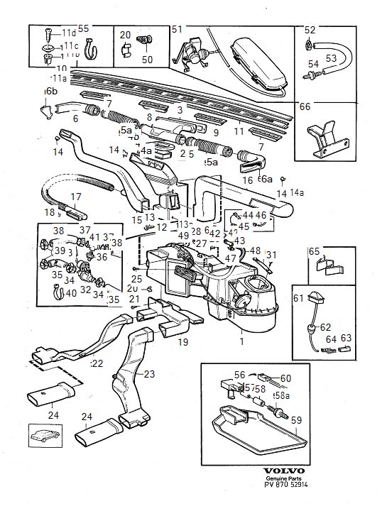 Diagram Heater, Heater system for your Volvo S60 Cross Country  