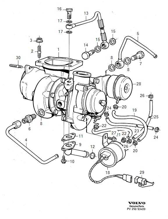 Diagram Turbocharger for your 2023 Volvo XC60   