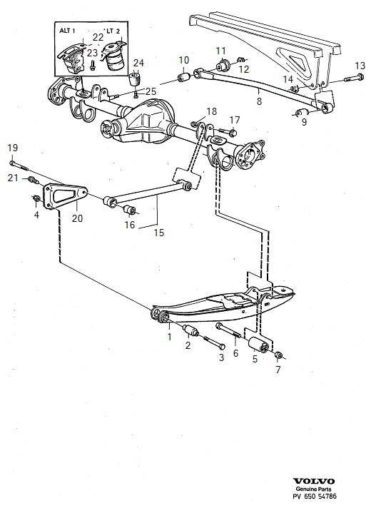 Full size assembly image of Rear suspension (1/6)