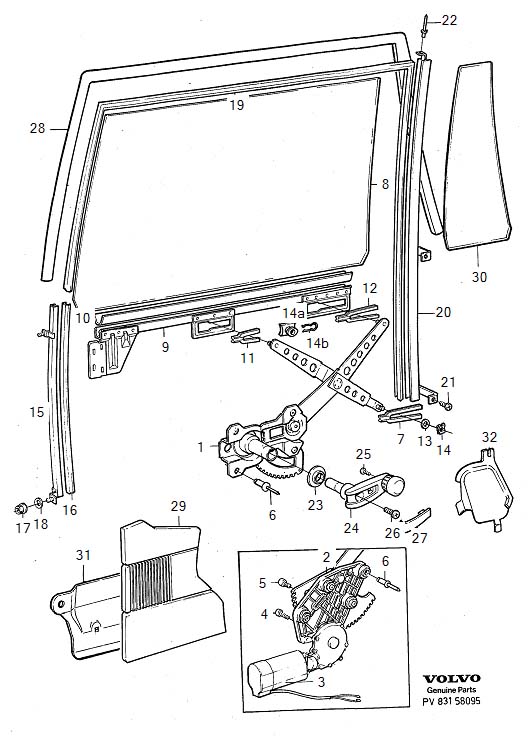 Diagram Rear door for your Volvo