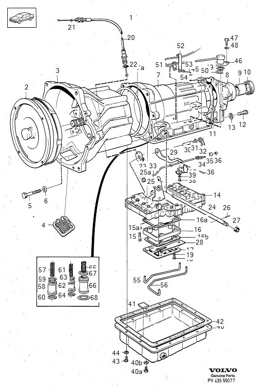 Diagram Automatic transmission, automatic gearbox for your 2013 Volvo XC60   
