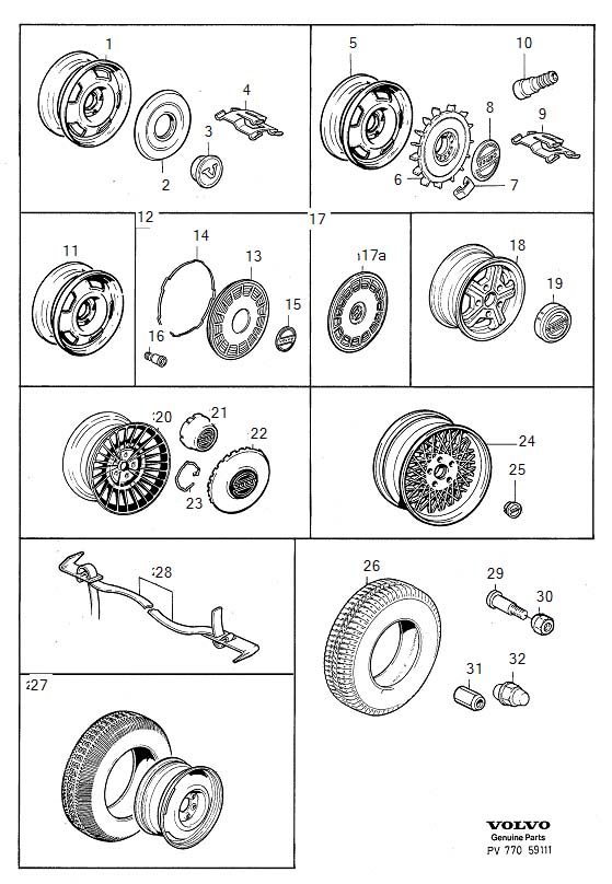 Diagram Wheel equipment for your 2021 Volvo V90 Cross Country   