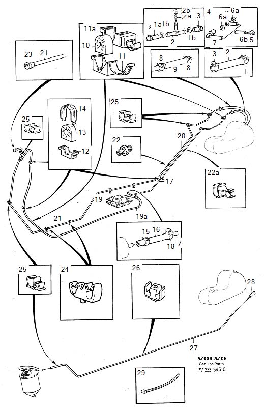 Full size assembly image of Fuel lines from tank to engine (1/6)