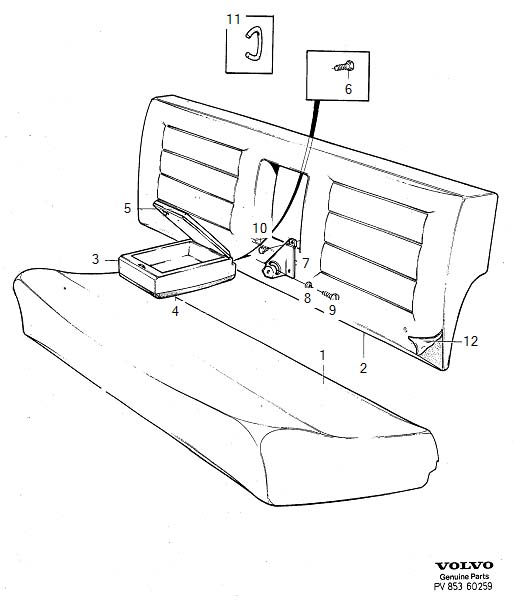Full size assembly image of Rear seat (1/6)