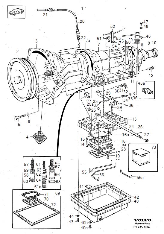 Diagram Automatic gearbox, automatic transmission for your 2010 Volvo XC60   