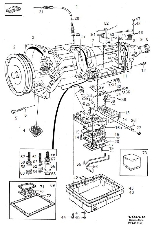 Diagram Automatic gearbox, automatic transmission for your 2012 Volvo XC60   